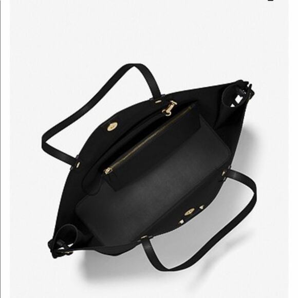 Michael Kors Black Tote Bag with Gold Accents - Picture 11 of 16